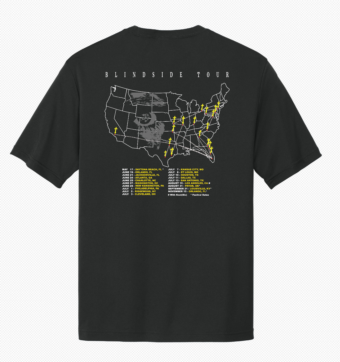 OFFICIAL BLINDSIDE TOUR T-SHIRT